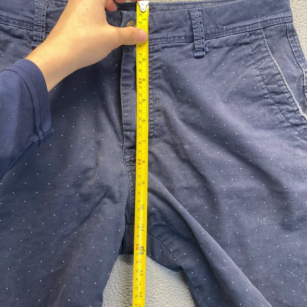 PRINCE & FOX Blue Slim Classic Chino Shorts Zip Fly Pockets Mens Size 31 - Picture 5 of 16